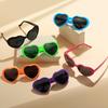 2024 Trendy Heart-Shaped Sunglasses: Love-Inspired Peach Design with UV Protection