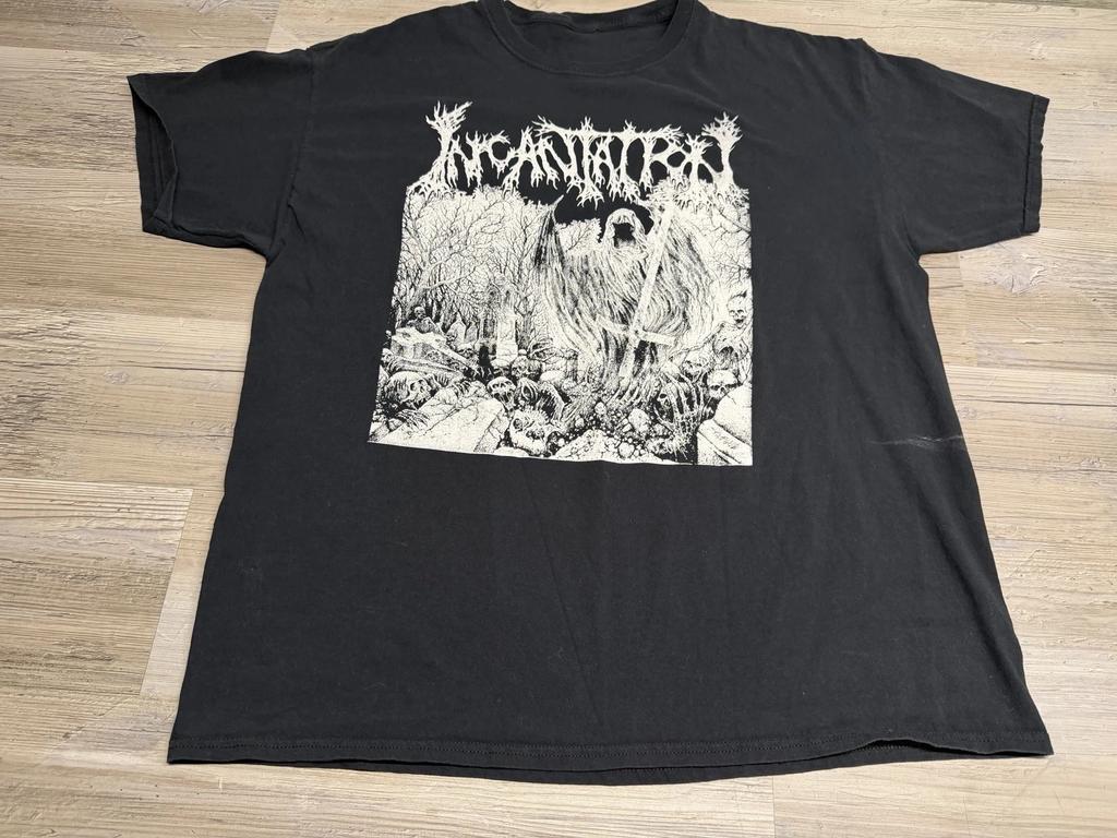 Incantation Death Metal Band T-Shirt Skulls Black Goth Hard Rock Concert Tee XL