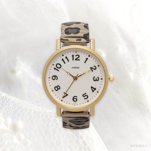Fieldwork Women's Analog Watch with Bellows Strap, Stainless Steel, Peggy Leopard Print, Brown, YM120-2