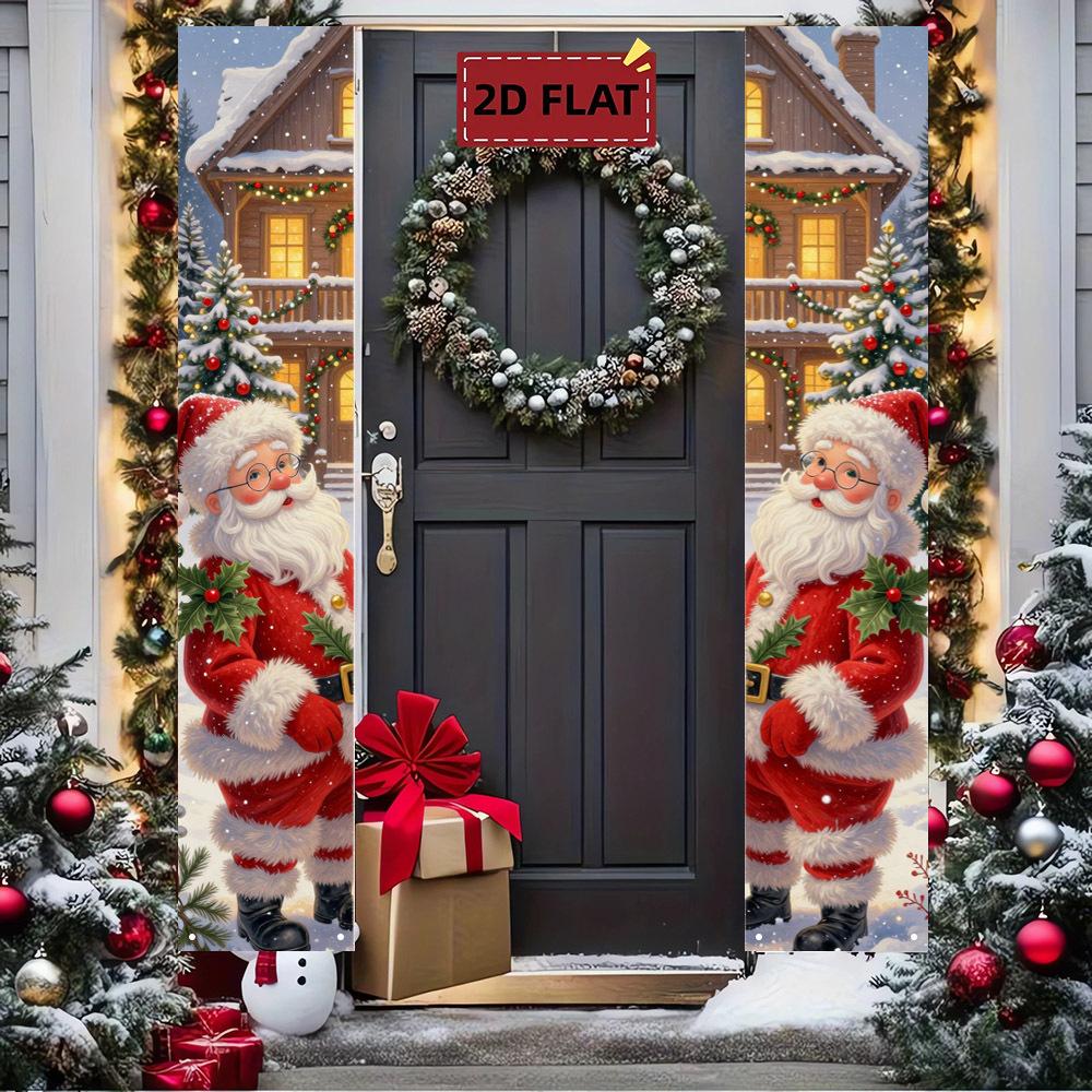 Door Couplet Banner 2pcs 71x12in New Year Porch Hanging Decor