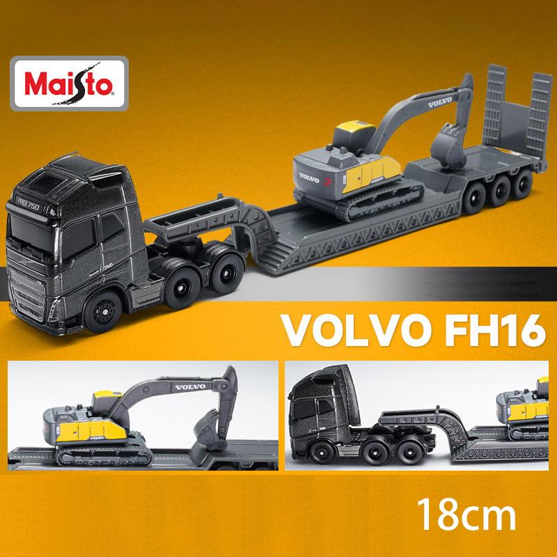 Maisto VOLVO FH16 770S Грузовик с прицепом Металлическая машинка Литье под давлением и игрушечные транспортные средства Модель автомобиля Масштабная модель Игрушечные машинки Для детей