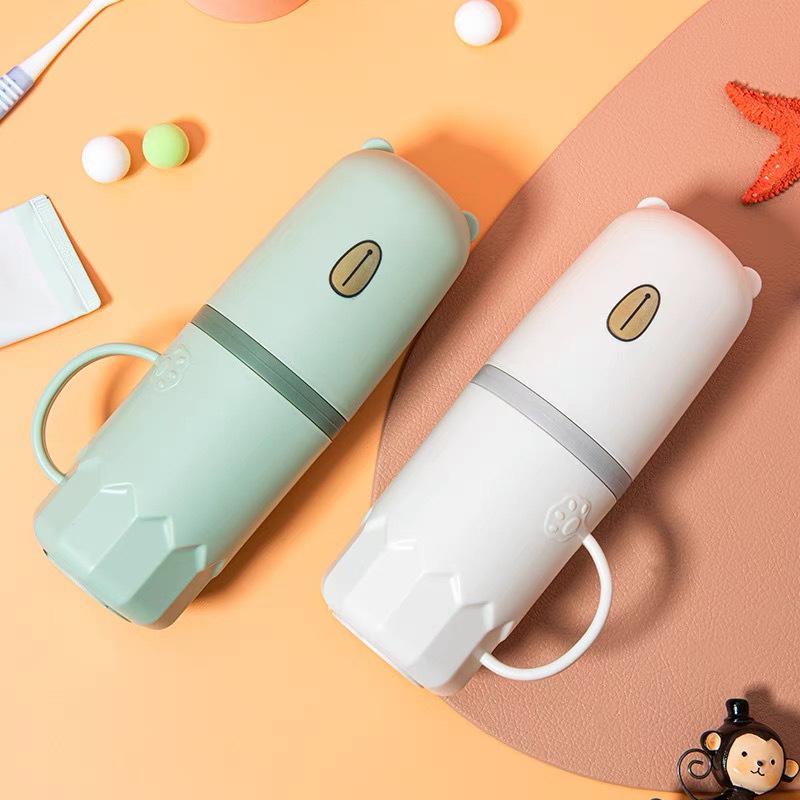 Портативный ополаскиватель для полости рта для домашнего использования, путешествий, Little Bear, креативный стоматологический набор с прямой трубкой, многофункциональный ополаскиватель для полости рта.