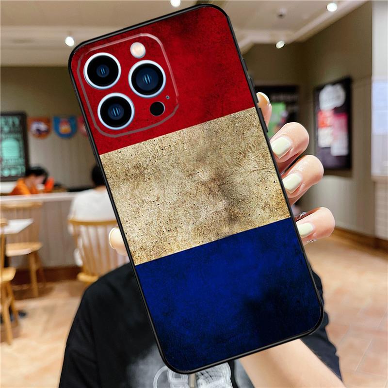 France Flag Case For iPhone 17 15 14 13 12 11 16 Pro Max Mini Plus 16e 17 Air Bumper Cover Accessories