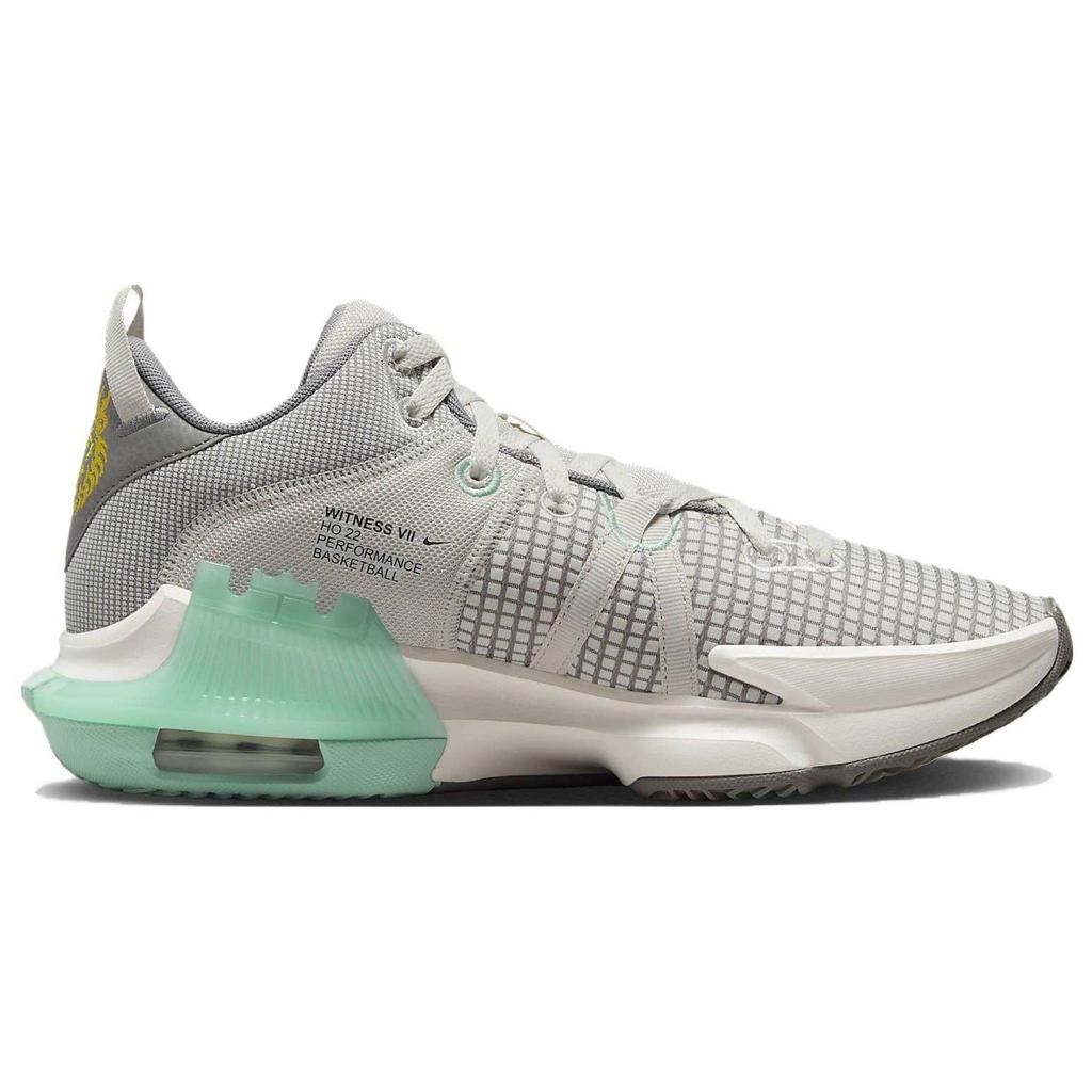 Nike Мужские баскетбольные кроссовки LeBron Witness 7 Flat Pewter Mint Light Bone Phantom Black DM1123-006