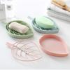 Bathroom Soap Dish Kit Leaf Shaped Soap Holder Drain Soap Box Bathroom Accessories Bathroom Supplies Tools and Measuring Scales