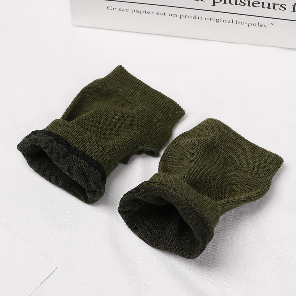 Protable Winter Autumn Warm Wool Exposed Finger Half Mitten Wrist Gloves Knitted Wool Glove