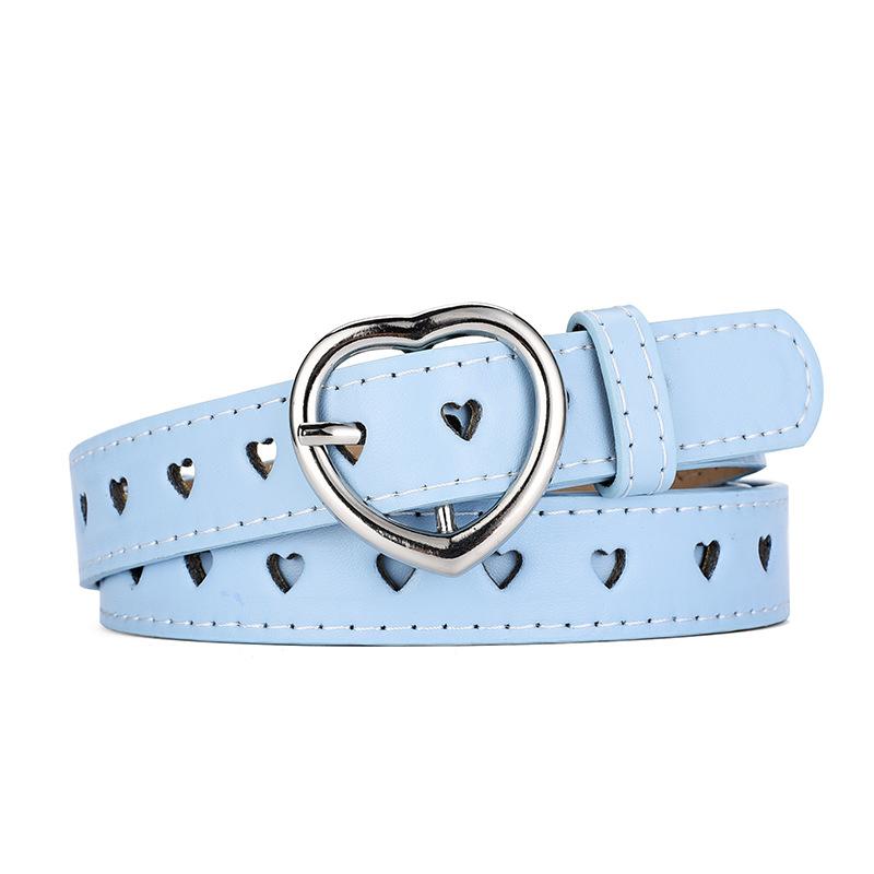 Один товар Love Buckle ремень женский в форме сердца с полным отверстием полый декоративный женский ремень