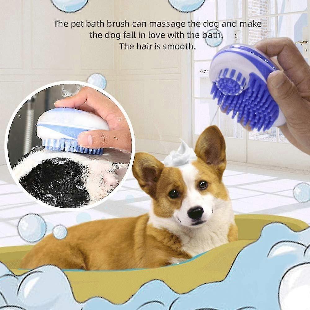 2 Pieces Green Dog Bath Brush, Pet Bath Massage Brush, For Shampooing And Massaging Short-long Haired Cats And Dogs