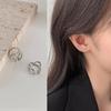 Trendy Double-Sided Geometric Heart Clip-On Earrings for Women - Cold Style, No Piercing Needed