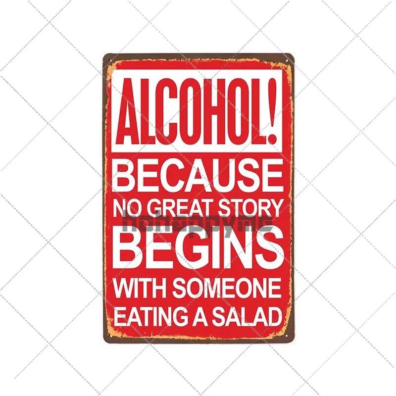 Ретро алкогольные знаки, забавная металлическая табличка, винтажные пивные тарелки, бар, паб, клуб, человек, пещера, украшение на стену, домашний декор 20x30 см