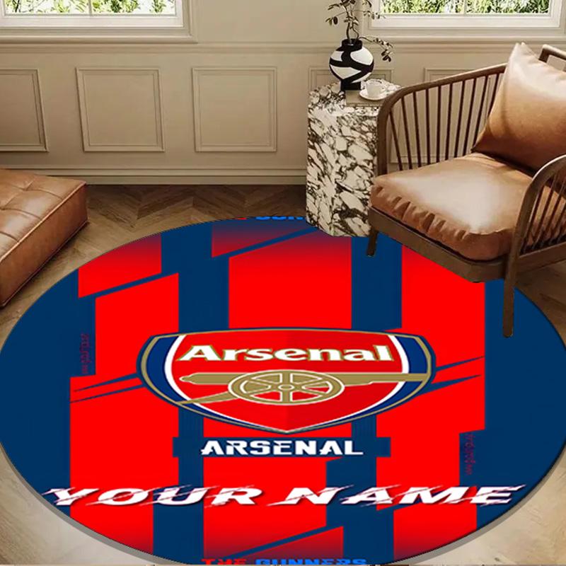 Arsenal Football Club Crest Round mat, Anti-slip Circle Carpet Chair rug For livingroom,Bedroom, doormat home decor Gift Christmas Gifts