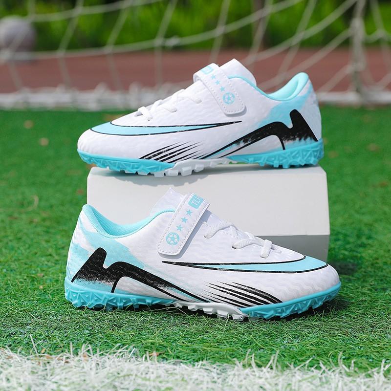 Kids Youth Soccer Cleats Grass Turf Training Match Lightweight Low-Cut Football Shoes Boys Girls