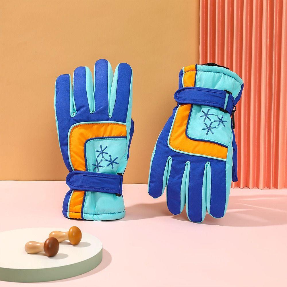 Non-slip Snow Gloves Warm Kids Winter Mittens Fashion Children Ski Gloves Winter