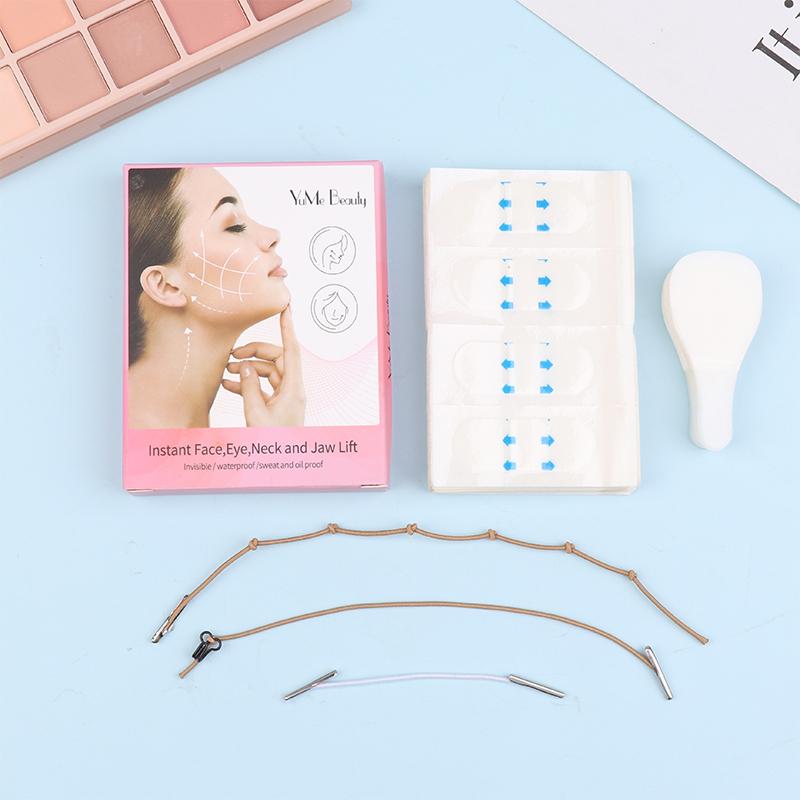 160 шт./набор Невидимая лента для подтяжки шеи – V-образная лента для лифтинга лица для мгновенного контурирования лица и шеи