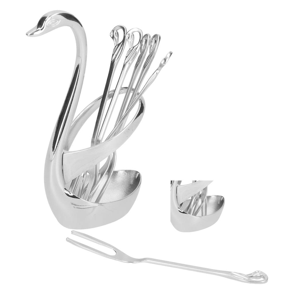 Tableware   Zinc Alloy Fruit Dessert Tasting Forks Spoon with   Base for Home Kitchen