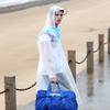Qinfei Unisex Long Travel Rain Poncho with High-Frequency Heat-Pressed Seams