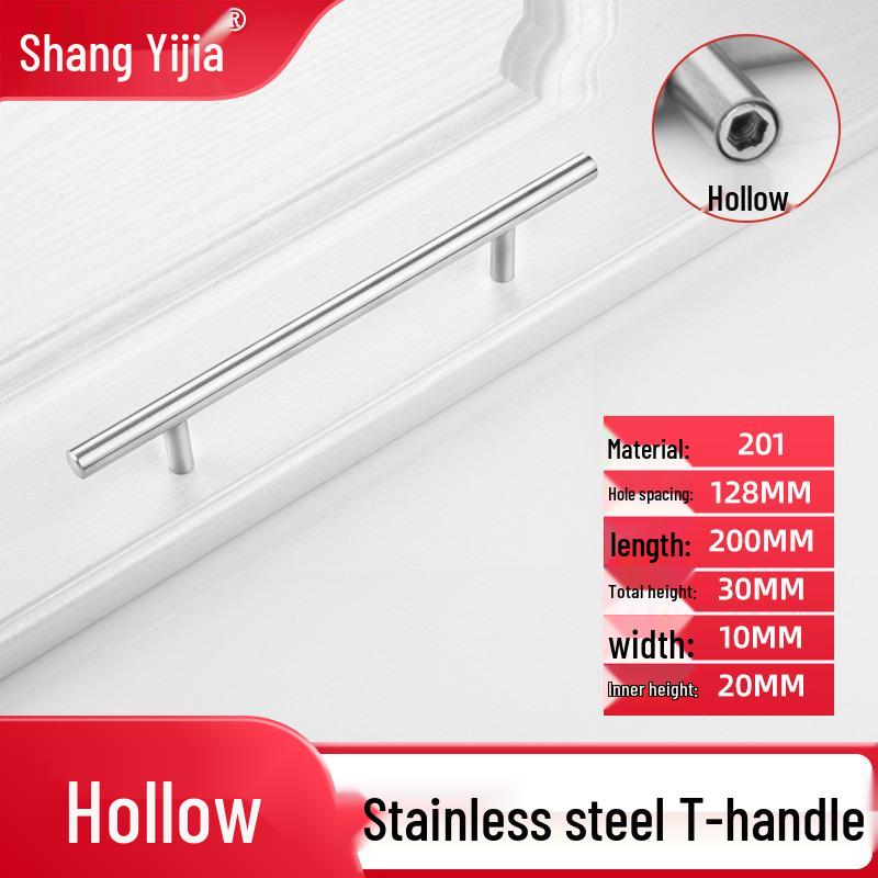 Современная Т-образная ручка из нержавеющей стали для дверей кухонного шкафа и гардероба