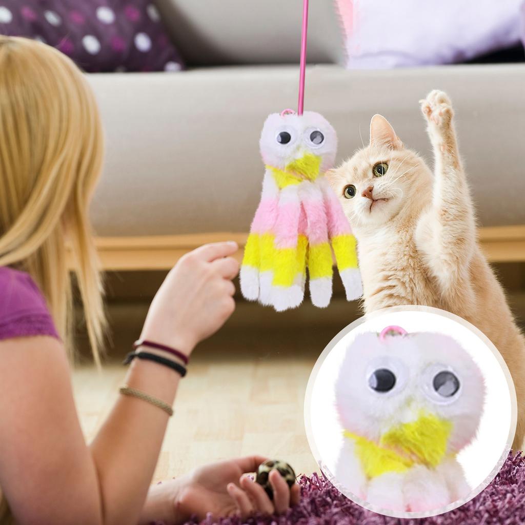 Игрушка для кошек Милая плюшевая кошачья мята Коренной стержень Устойчивая к укусам дразнилка для кошек Жевательная игрушка Игрушка для лизания Уменьшение беспокойства Подарок Товары для домашних животных