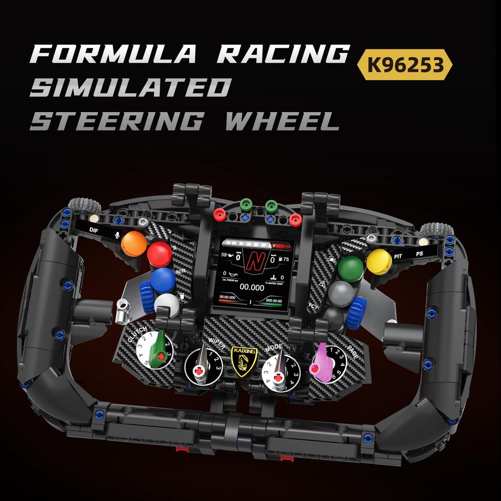 867 Pcs Sports Car Steering Wheel Building Blocks Desktop Toy Ornament Model Building Toy Educational Toy Boy'S Birthday Gift