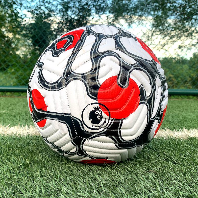 Premier League Size 5 Thickened Match Ball - Suitable for Champions League & World Cup, Machine-Sewn Football