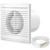 Silent Bathroom Extractor Fan With Timer 4inch 100mm White Kitchen Toilet Shower