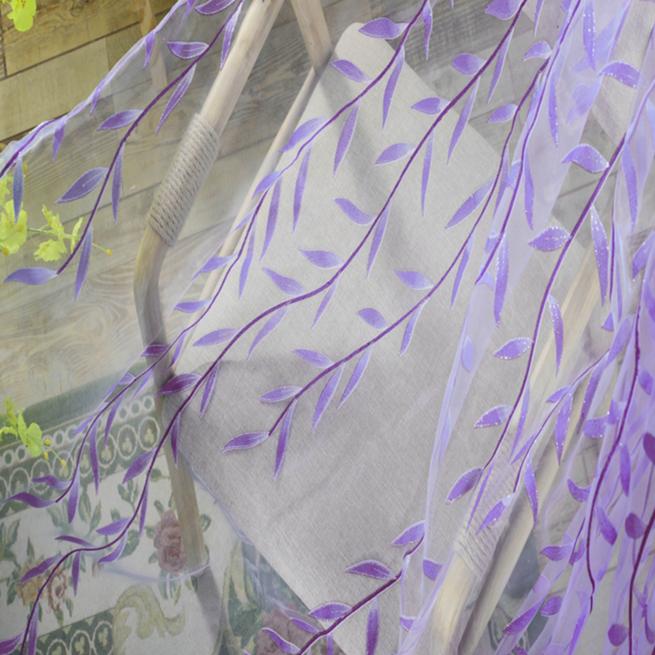 Занавески из пряжи с рисунком «Ива», затемняющие, для окна, светофильтрующие, домашнее украшение для гостиной, спальни, столовой, мягкое полупрозрачное оконное убранство