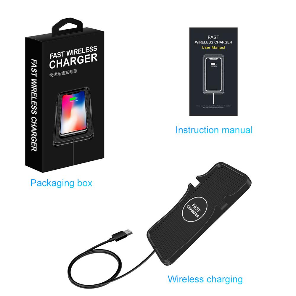Car Wireless Charger Qi Charging Pad Holder Stand for iPhone XS MAX XR 8 Plus X XS 11 Pro SE 2020 Samsung Galaxy S10 E Plus S21 S20 S9
