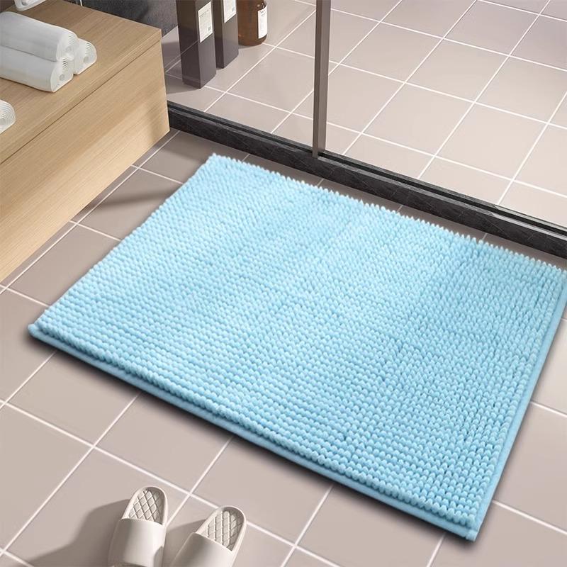 Bathroom Mats, Chenille Floor Mat,Bathroom Entrance Absorbent Carpets, Non Slip Floor Mats for Household Toilets, Hotel Floor Mats