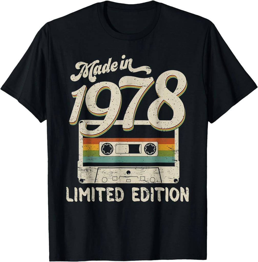 Made in 1978 Limited Edition 43rd Birthday Vintage Cassette T-Shirt