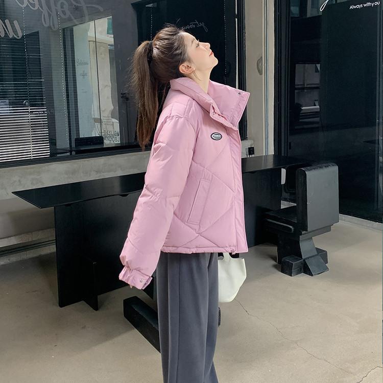 Новые зимние женские короткие парки, куртки, повседневные, толстые, теплые, с капюшоном, узорчатое пальто, женская зимняя верхняя одежда, свободная куртка, парки