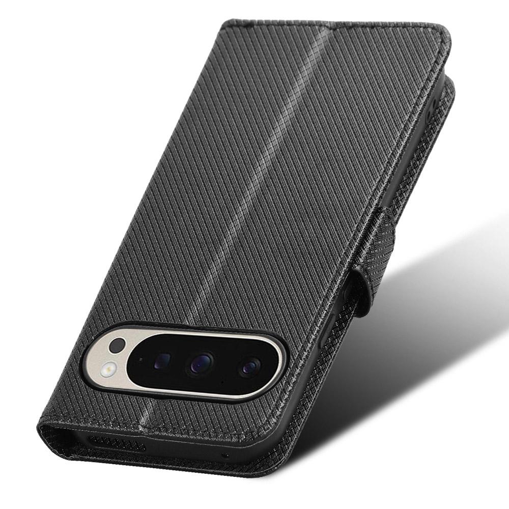 Кожаный чехол-кошелек со ремешком, текстура ромбами, для Google Pixel 10 / Google Pixel 10 Pro