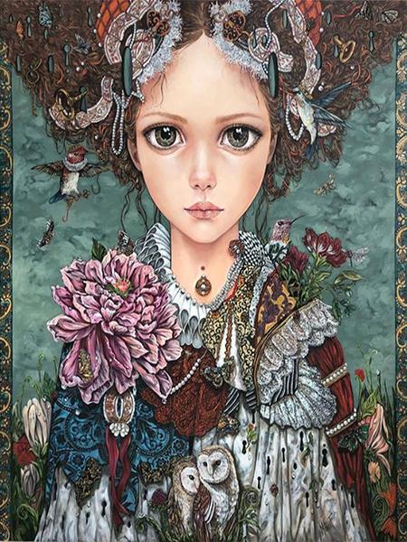 Diy 5d Алмазная вышивка персонажей квадратная круглая дрель цветы бабочка девушка вышивка крестиком ручная работа подарок для хобби