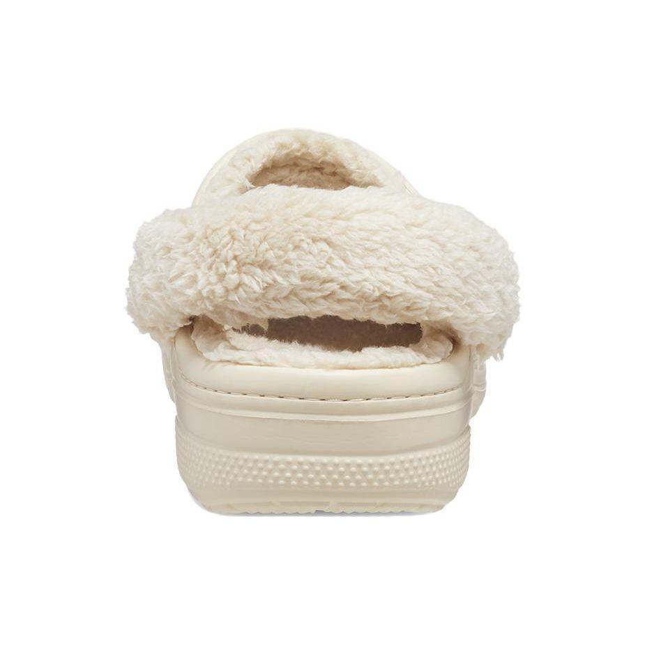 Crocs Сабо унисекс с ремешком Baya Lined Fuzz Strap Clogs белые 206633-11S