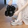 Summer JX New Sequined Thick-soled Heightening Sandals with Skirts Fashionable Casual Outer Sandals