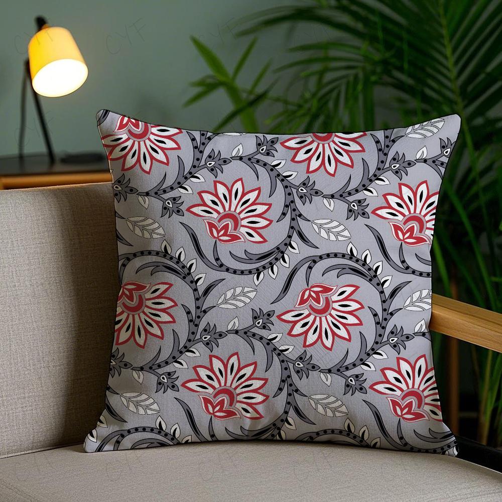 Чехол на подушку с дизайном B-Batik из Индонезии, противоаллергенный, с невидимой молнией, из шелковистого короткого плюша, чехол на диванную подушку
