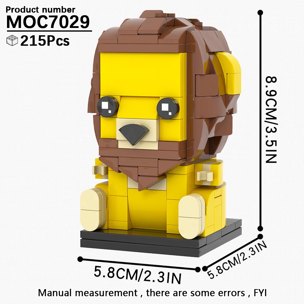 MOOXI Серия Животные MOC Кирпич Панда Тигр Кот Кирпичноголовый Ser Модель Взрослые Строительный блок Детские Образовательные Игрушки Для Детей Подарок