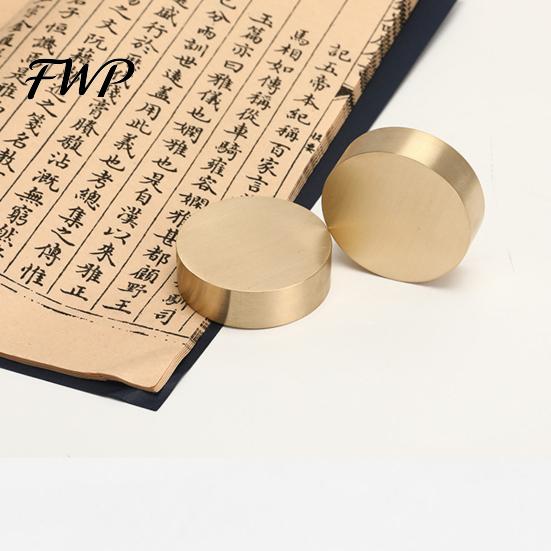 Calligraphy Paper Weights Brass Paperweights Heavy Weight Block Stability Compact Portable Clamps Decorative Desktop Ornament for Office Desk