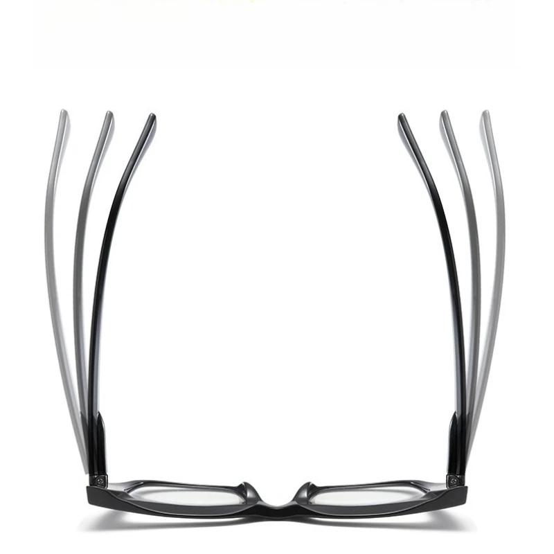 Толстые очки для чтения с большой оправой Модные очки от пресбиопии радужной расцветки для женщин Очки с прозрачными линзами, блокирующие синий свет