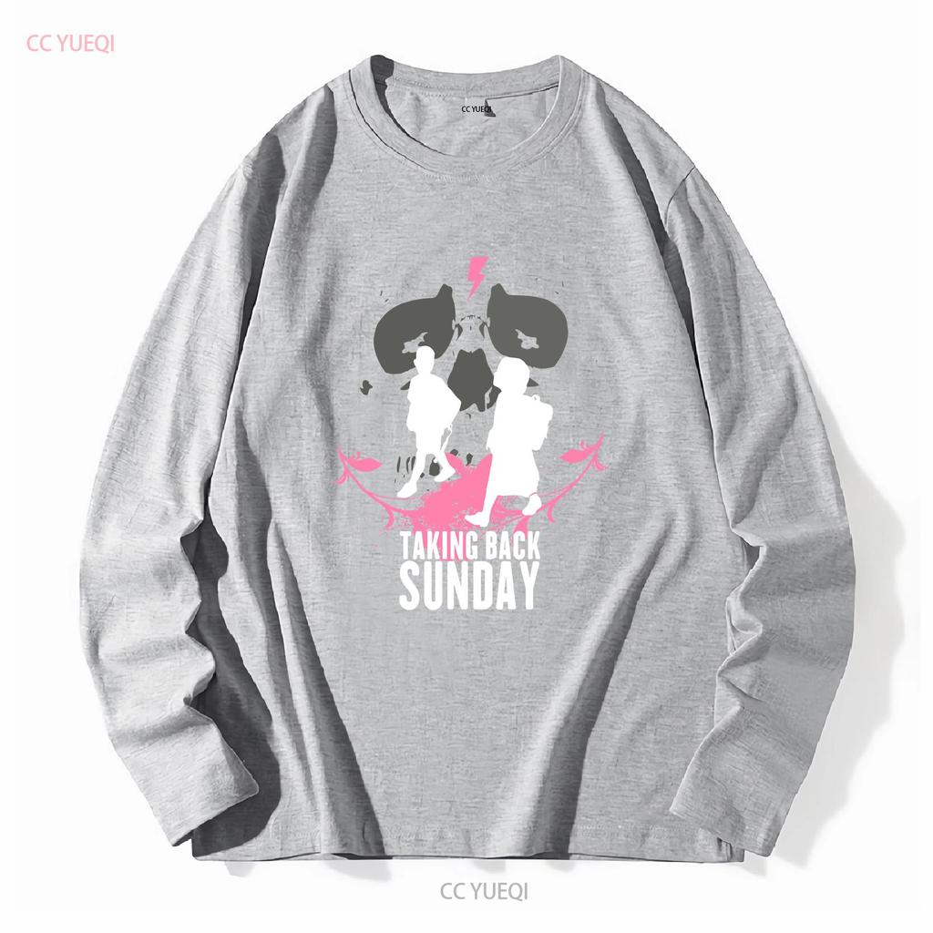Винтажная футболка Taking Back Sunday Emo группа Размер S 4XL Черный Хлопок IK1288 с длинным или коротким рукавом винтажный Постиранный уличная одежда