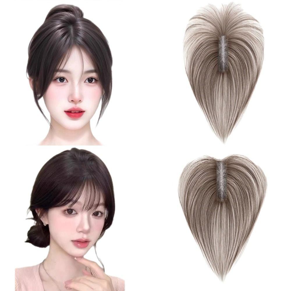 Накладки на волосы Наращивание волос Парики с челкой Без зажимов Заплатка на линию роста волос для женщин