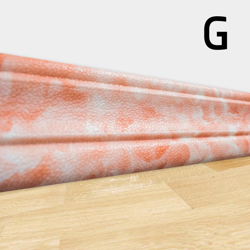 2.35M Водонепроницаемый плинтус Обои Наклейка на стену 3D Мраморная линия талии Граница Самоклеящаяся