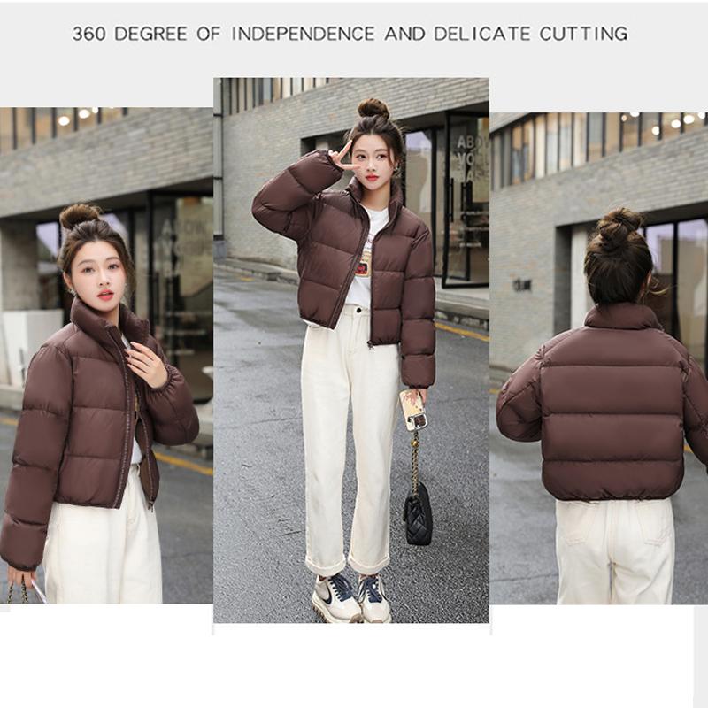 Женское пальто Bread, короткий фасон, утолщенный воротник-стойка, легкое и плотное пальто, маленькая студенческая куртка с хлопковой подкладкой