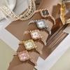 Womens Clover Bracelet Watch Luxury Diamond-accents Quartz Wristwatch Fashion Jewelry