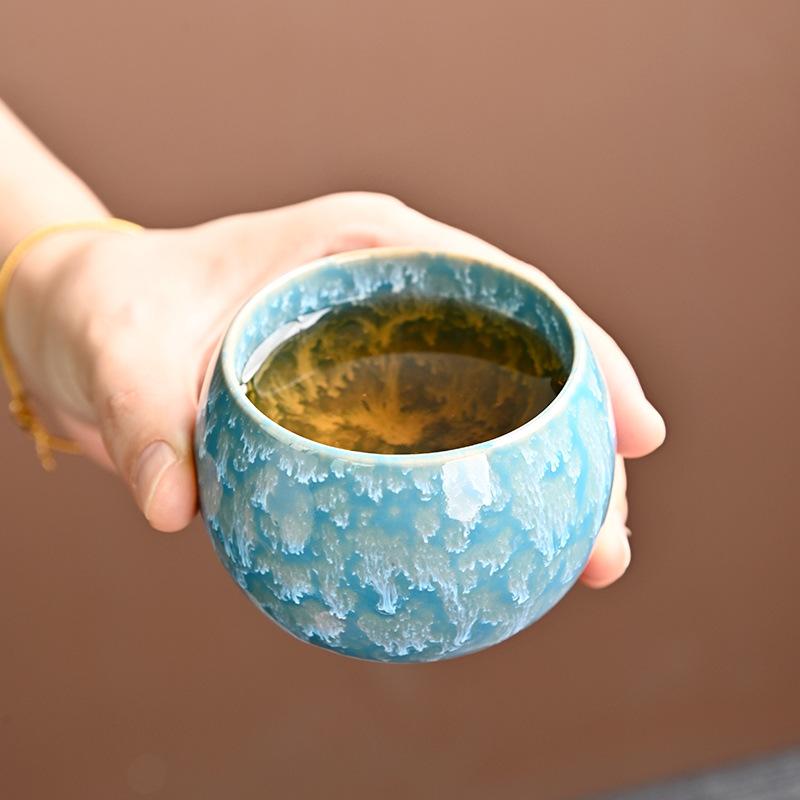 Tianmu Kiln Change Teacup Master Cup Teacup Ceramic Kung Fu Teacup Set Five Elements Cup Gift Casual Gift Box