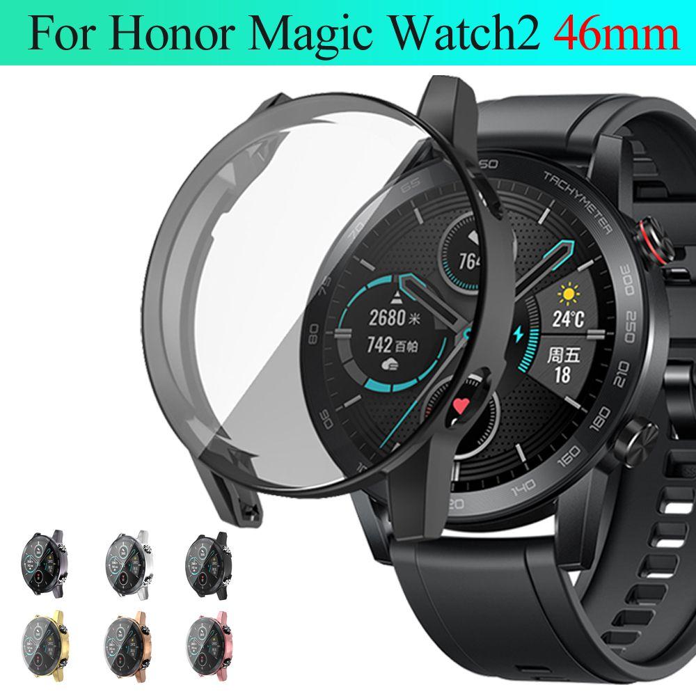 Luxury Soft Protective Shell TPU Watch Case Plating 360 Full Cover Screen Protector