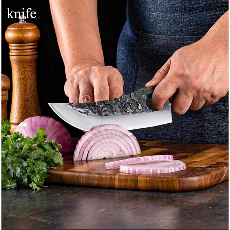 Cutting Knife Carving Knife Hand-forged Butcher Kitchen Butcher Knife Multi-purpose Knife Fruit Knife Sharp Slicer Knife