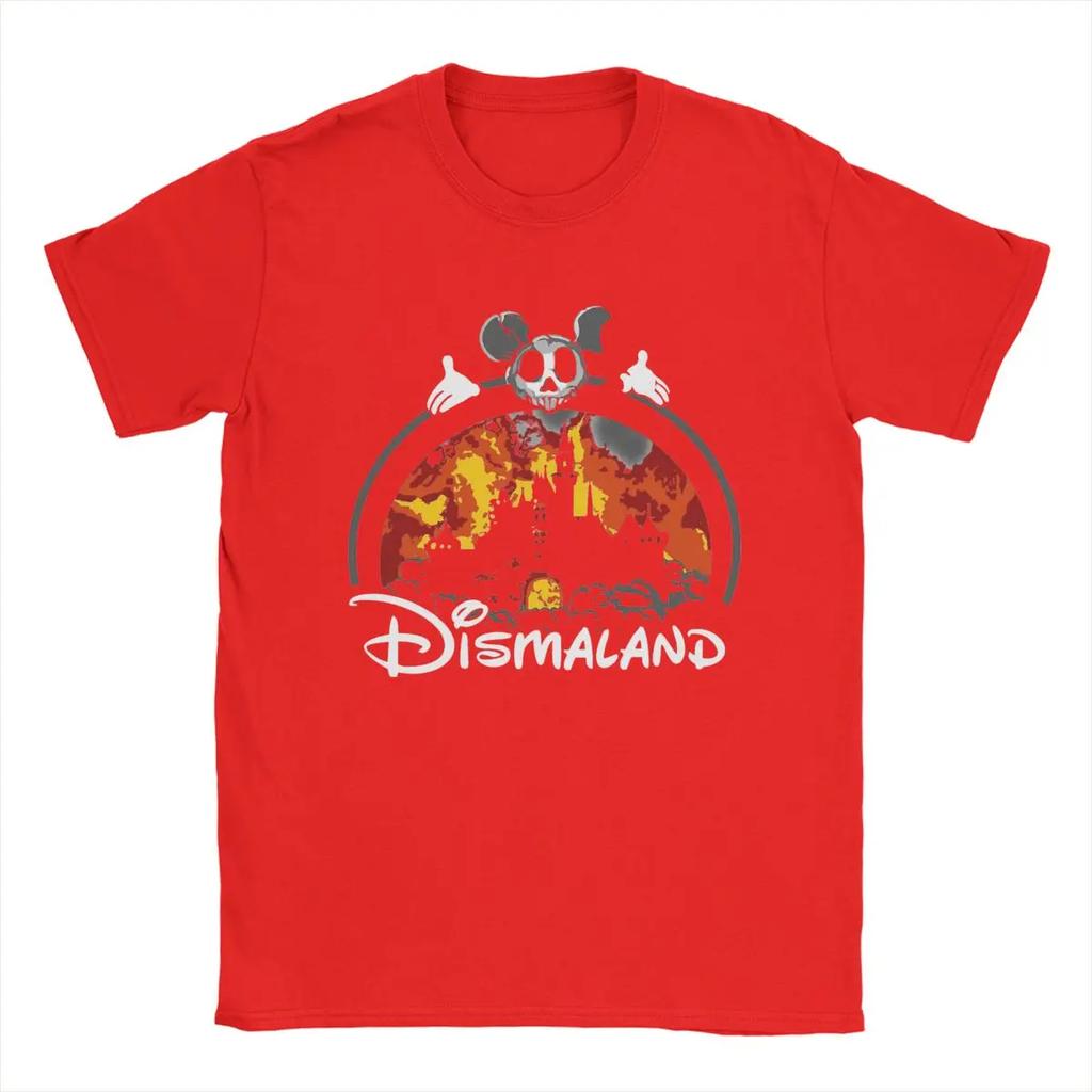 Dismaland Mickey T Shirt Pure Cotton Funny T-Shirt Round Collar Tees Short Sleeve Clothing Party Unisex