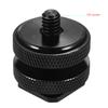 Double Nut Flash Mount Adapter Speedlite Accessory 1 4 Thread Screw Metal