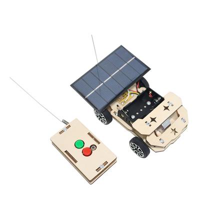 Солнечный беспроводной пульт дистанционного управления Модель автомобиля DIY Деревянный детский электродвигатель Строительный проект для