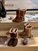 In the Winter of 25 Years, the New Thick-bottomed Velvet Warm Sheep Curly Velvet Fur Integrated Medium Tube Snow Boots Women